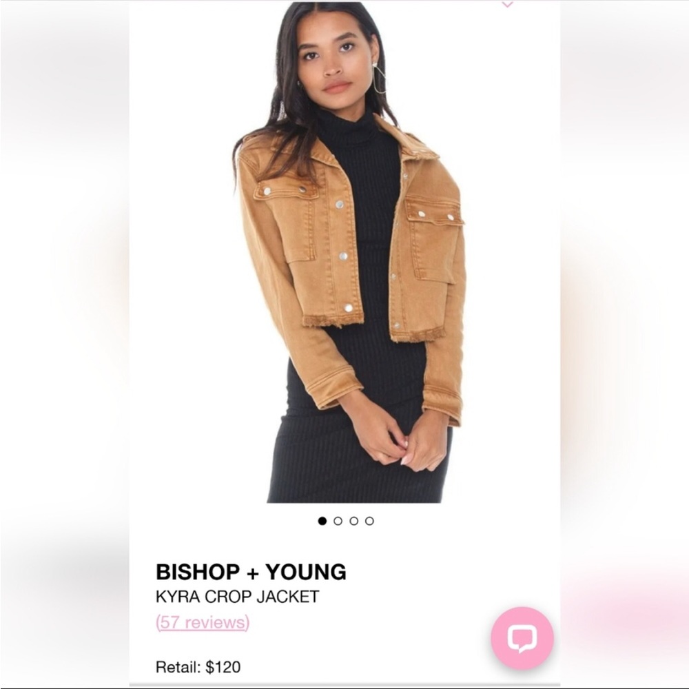 Bishop+Young Brown Denim Cropped Jacket